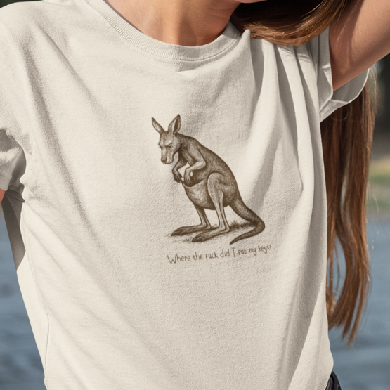 Funny Kangaroo T-Shirt, Australian Kangaroo Tee, Aussie Animal Shirt, Kangaroo Graphic Tee, Australian Wildlife T-Shirt, Casual Humor Tee
