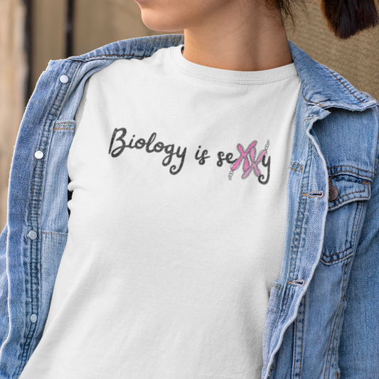 Biology Is Sexy T-Shirt, XX Chromosome Shirt, Biology Teacher Tee, Science Nerd T-Shirt, Genetics Shirt, Women in STEM Tee, Biology Student Gift, Science Graphic Tee