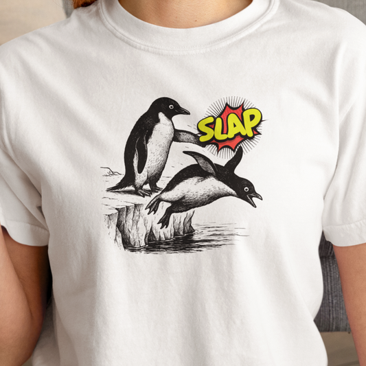 Penguin Slap T-Shirt, Funny Penguin Tee, Chaotic Penguin Shirt, Meme Animal T-Shirt, Funny Wildlife Tee, Penguin Lover Gift, Cute Funny Bird Shirt