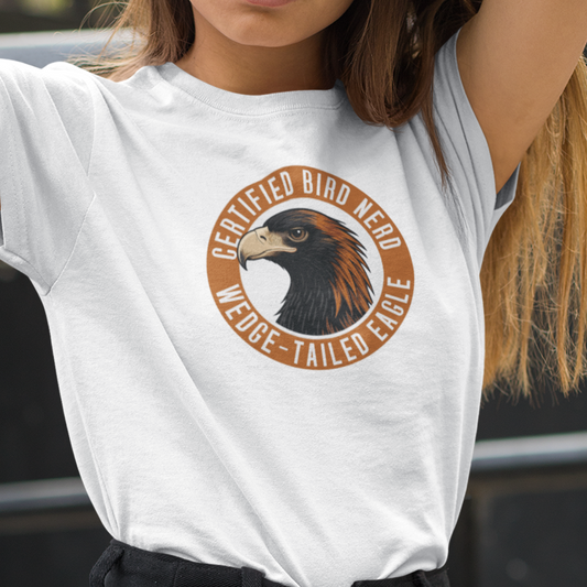 Wedge-Tailed Eagle T-Shirt, Certified Bird Nerd Shirt, Australian Bird Tee, Birdwatching Gift, Wildlife Lover Tee, Raptor Shirt