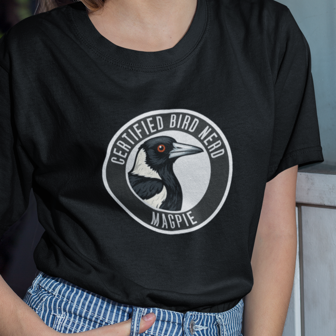 Magpie T-Shirt, Certified Bird Nerd Shirt, Australian Bird Tee, Birdwatching Gift, Wildlife Lover Tee, Aussie Magpie Graphic Tee