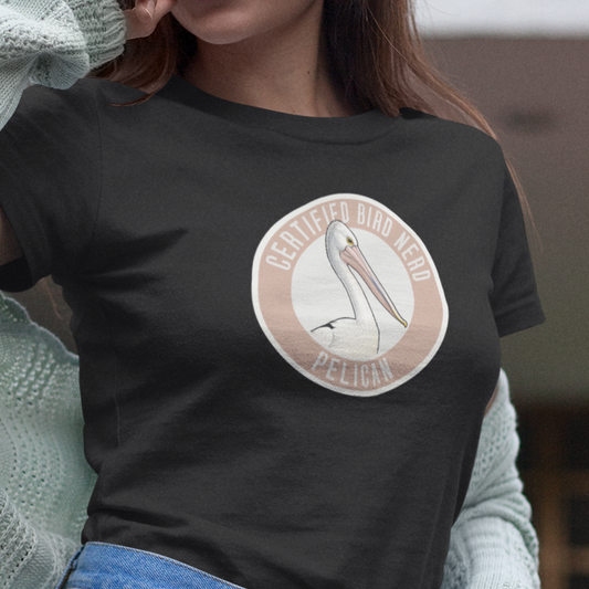 Pelican T-Shirt, Certified Bird Nerd Shirt, Australian Bird Tee, Birdwatching Gift, Wildlife Lover Tee, Coastal Bird Graphic Tee