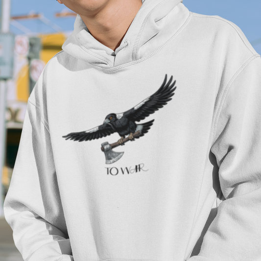 To War Magpie Hoodie, Australian Magpie Hoodie, Funny Aussie Bird Hoodie, Swooping Season Hoodie, Bird Warrior Sweatshirt, Bird Nerd Gift