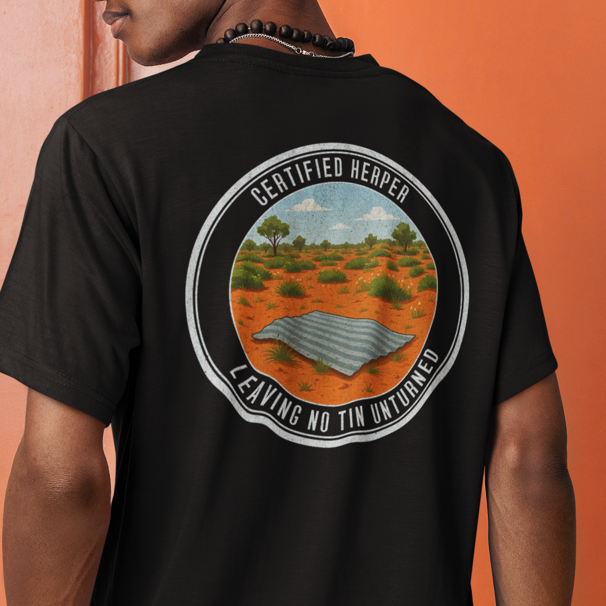 Certified Herper T-Shirt, Double Sided Herping Shirt, Tin Flipping Australia Tee, Reptile Lover Gift, Field Herping Graphic Shirt