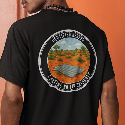 Certified Herper T-Shirt, Double Sided Herping Shirt, Tin Flipping Australia Tee, Reptile Lover Gift, Field Herping Graphic Shirt