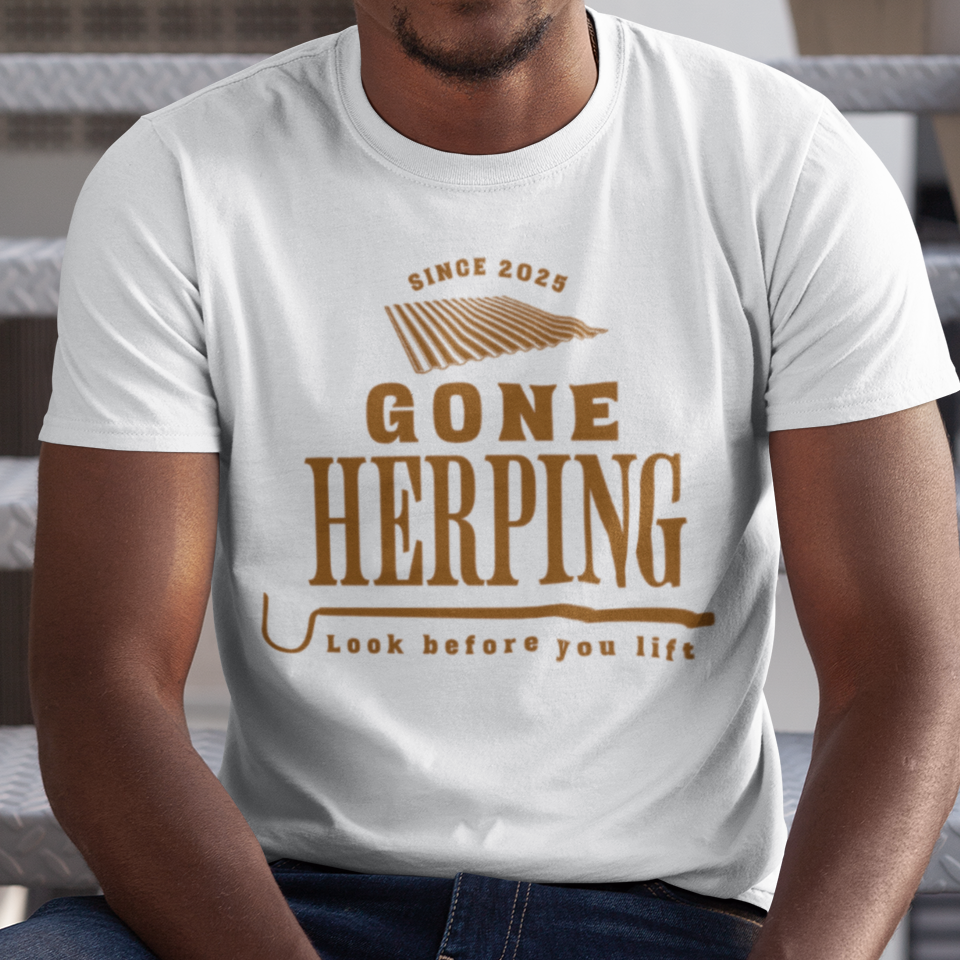 Gone Herping T-Shirt, Look Before You Lift Shirt, Field Herping Tee, Reptile Lover Gift, Snake Lover Shirt, Wildlife Graphic Tee