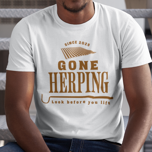 Gone Herping T-Shirt, Look Before You Lift Shirt, Field Herping Tee, Reptile Lover Gift, Snake Lover Shirt, Wildlife Graphic Tee