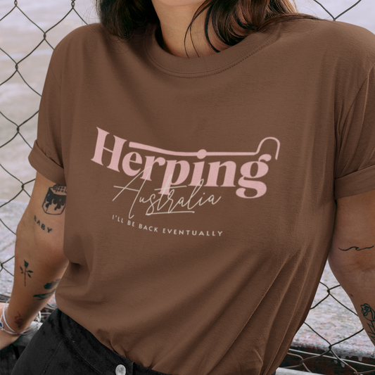 Herping Australia T-Shirt, Back Eventually Shirt, Reptile Lover Tee, Field Herping Shirt, Snake Hook Gift, Australian Wildlife Tee