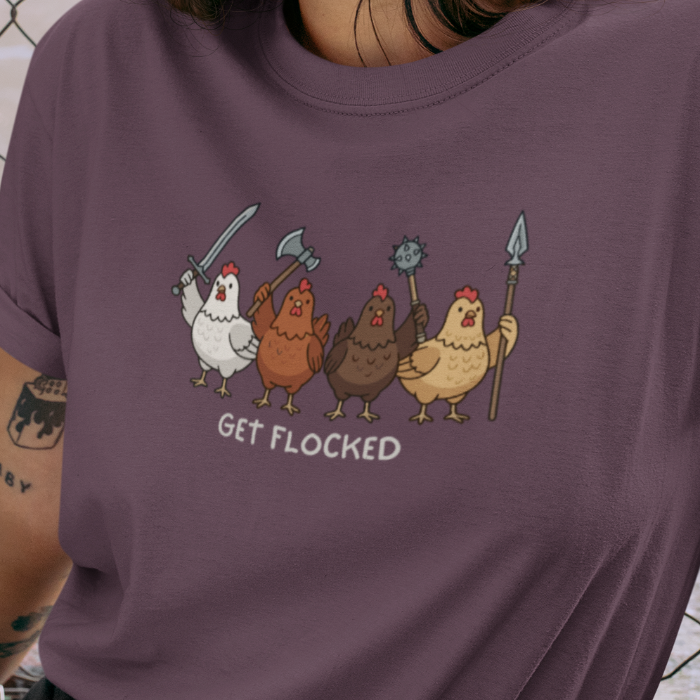 Get Flocked Chicken Shirt, Funny Chicken T Shirt, Comfort Colors Chicken Tee, Backyard Chicken Shirt, Farm Animal Tee, Chicken Lover Gift