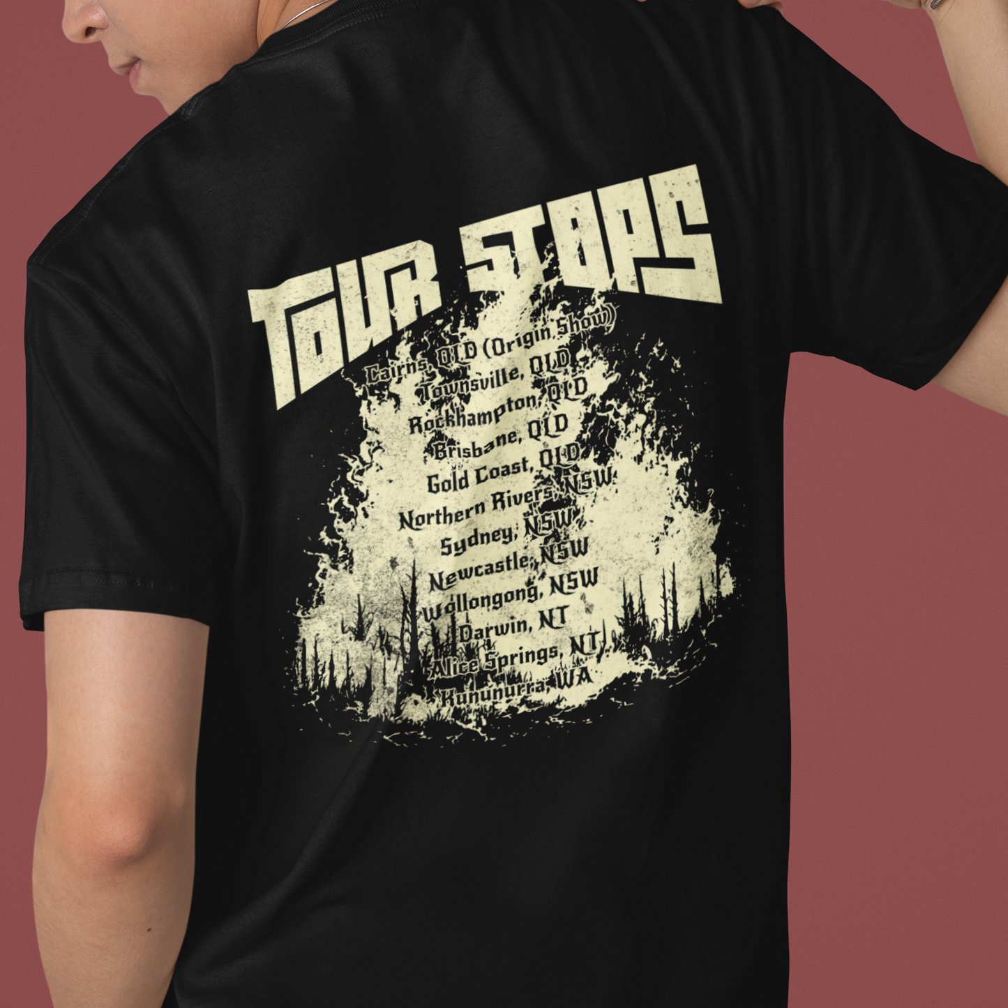 Cane Toad Tour of Destruction T-Shirt, Funny Frog Band Tee, Double Sided Graphic Shirt, Metal Frog Shirt, Australian Wildlife Humor Tee