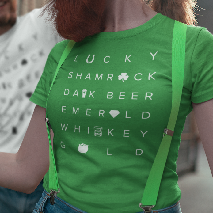 St Patrick’s Day T-Shirt, Lucky Shamrock Dark Beer Whiskey Shirt, Irish Party Tee, Green Graphic Shirt, St Paddy’s Day Shirt