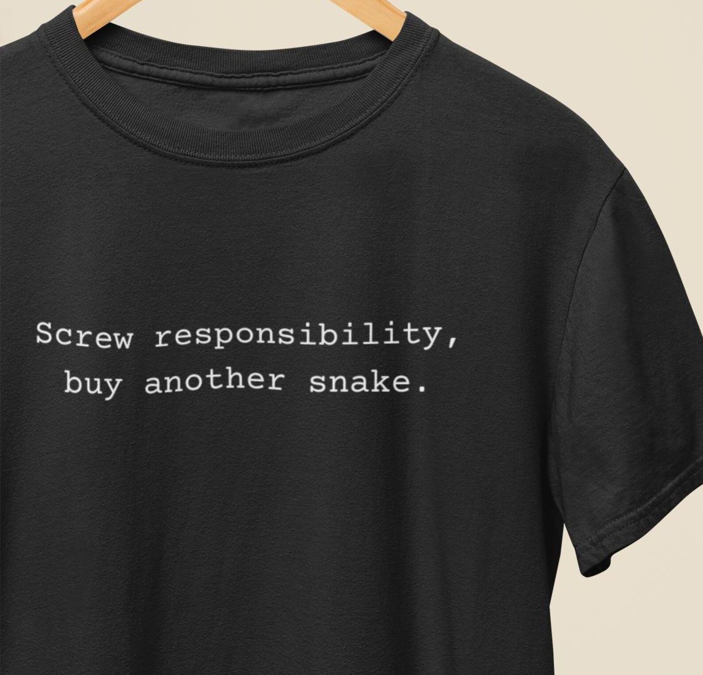 Screw Responsibility Buy Another Snake T-Shirt, Snake Lover Shirt, Reptile Keeper Tee, Herpetology Gift, Snake Mom Dad Shirt
