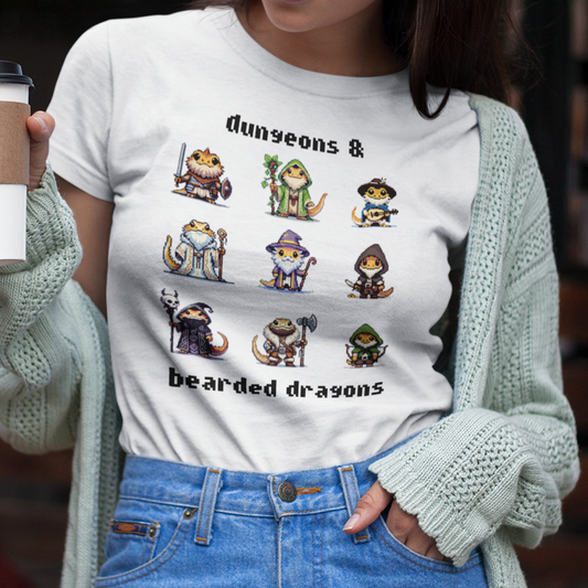 Dungeons And Bearded Dragons T-Shirt, Bearded Dragon RPG Shirt, Reptile Lover Tee, DnD Inspired Gamer Gift, Fantasy Lizard Tee
