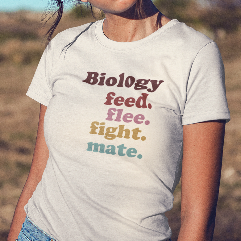 4 F’s Of Biology T-Shirt, Feed Flee Fight Mate Shirt, Biology Teacher Tee, Science Student Gift, Ecology Zoology Shirt, Nature Nerd Tee