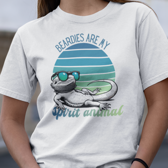 Beardies Are My Spirit Animal T-Shirt, Bearded Dragon Shirt, Reptile Lover Tee, Lizard Mom Dad Gift, Herpetology Graphic Shirt