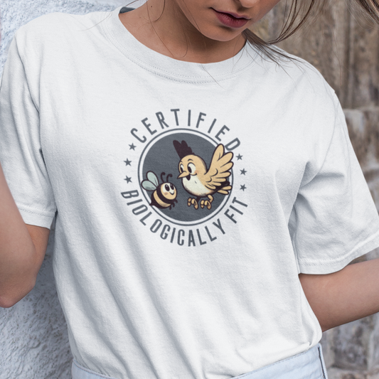 Certified Biologically Fit T-Shirt, Biology Pun Shirt, Science Teacher Tee, Evolution Humor Shirt, Cute Biology Graphic Tee, STEM Gift