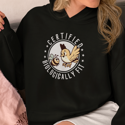 Certified Biologically Fit Hoodie, Biology Hoodie, Natural Selection Hoodie, Evolution Science Hoodie, Biology Teacher Gift, STEM Hoodie, Science Lover Gift
