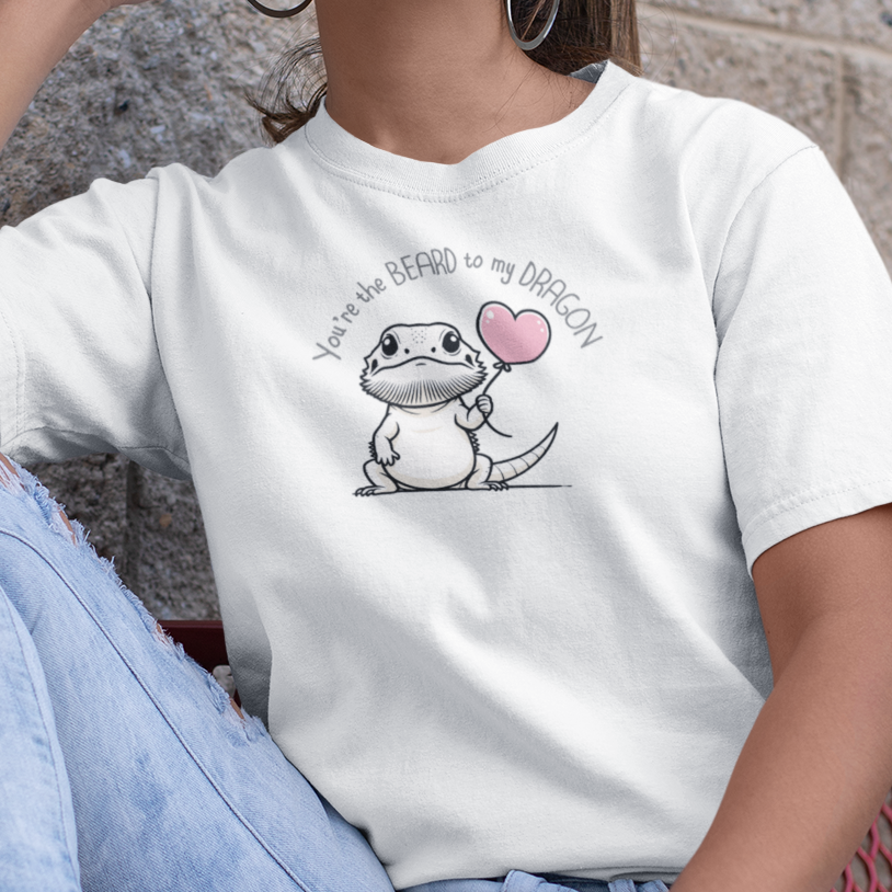 Bearded Dragon Valentine T-Shirt, You’re The Beard To My Dragon Tee, Reptile Lover Shirt, Cute Beardie Owner Gift