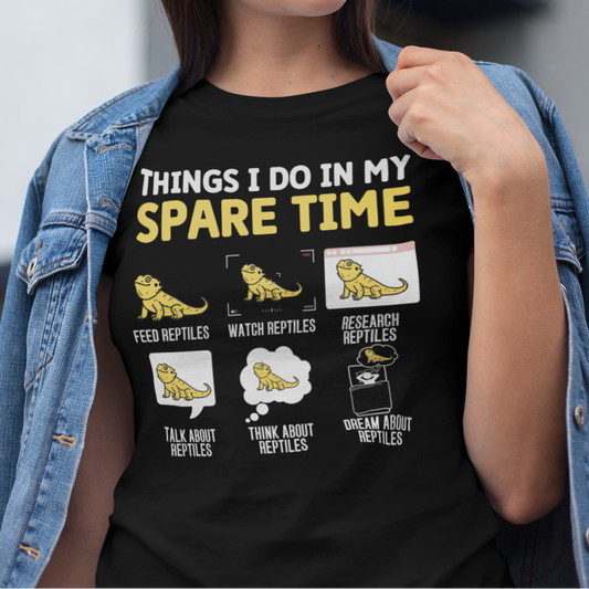 Reptile Keeper T-Shirt, Things I Do In My Spare Time Tee, Bearded Dragon Shirt, Reptile Lover Gift, Herper Shirt