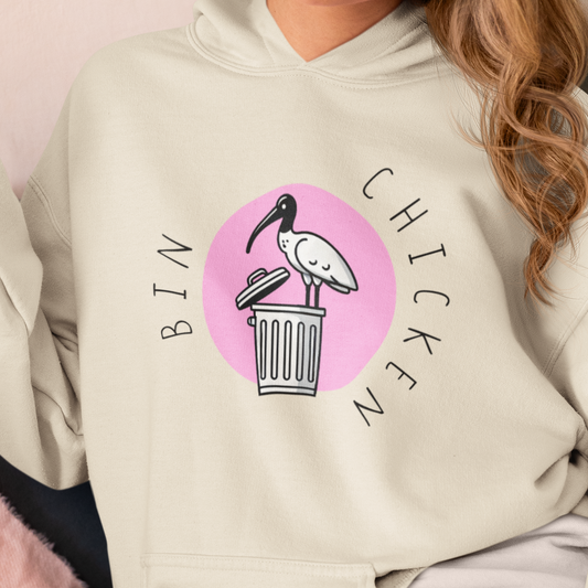 Bin Chicken Hoodie, White Ibis Hoodie, Australian Bird Hoodie, Funny Aussie Wildlife Hoodie, Bird Nerd Gift, Ibis Lover Sweatshirt, Australiana Hoodie