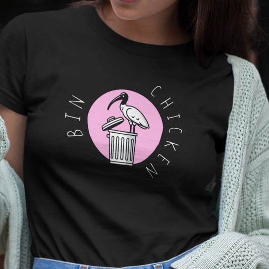 Bin Chicken T-Shirt, Australian White Ibis Shirt, Aussie Bird Lover Tee, Trash Bird Graphic Tee, Australian Wildlife Gift