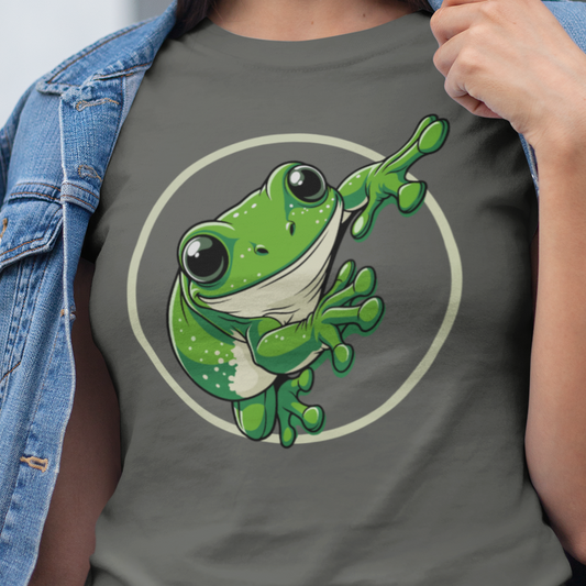 Green Tree Frog Shirt, Comfort Colors Frog Tee, Australian Frog T Shirt, Cute Amphibian Graphic Tee, Frog Lover Gift, Wildlife Shirt