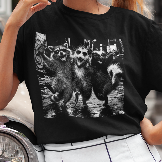 Raccoon Opossum Skunk Shirt, Comfort Colors Funny Animal Tee, Trash Panda T Shirt, Urban Wildlife Graphic Tee, Feral Animal Gift