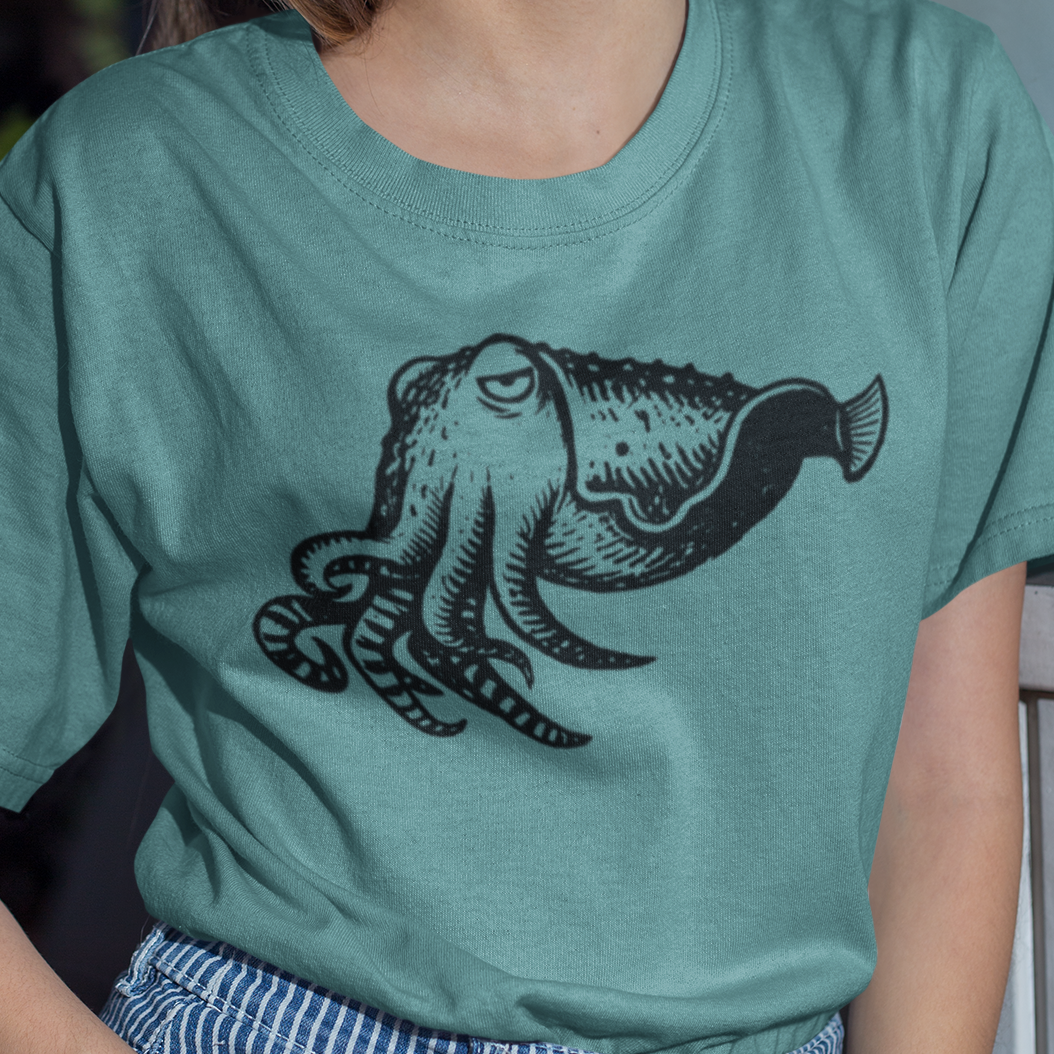 Cuttlefish Shirt, Comfort Colors Ocean Animal Tee, Cephalopod T Shirt, Marine Biology Gift, Scuba Diver Shirt, Sea Life Graphic Tee