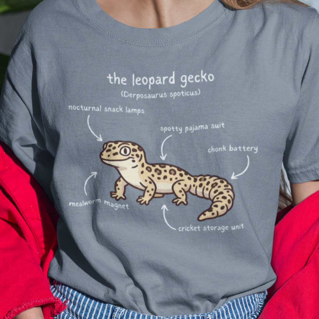 Anatomy of a Leopard Gecko Shirt, Comfort Colors Gecko Tee, Funny Reptile T Shirt, Leopard Gecko Gift, Herpetology Shirt, Lizard Lover Tee