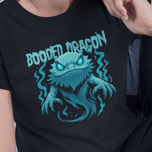 Booded Dragon T-Shirt, Ghost Bearded Dragon Shirt, Spooky Reptile Tee, Halloween Beardie Owner Gift, Lizard Lover Shirt
