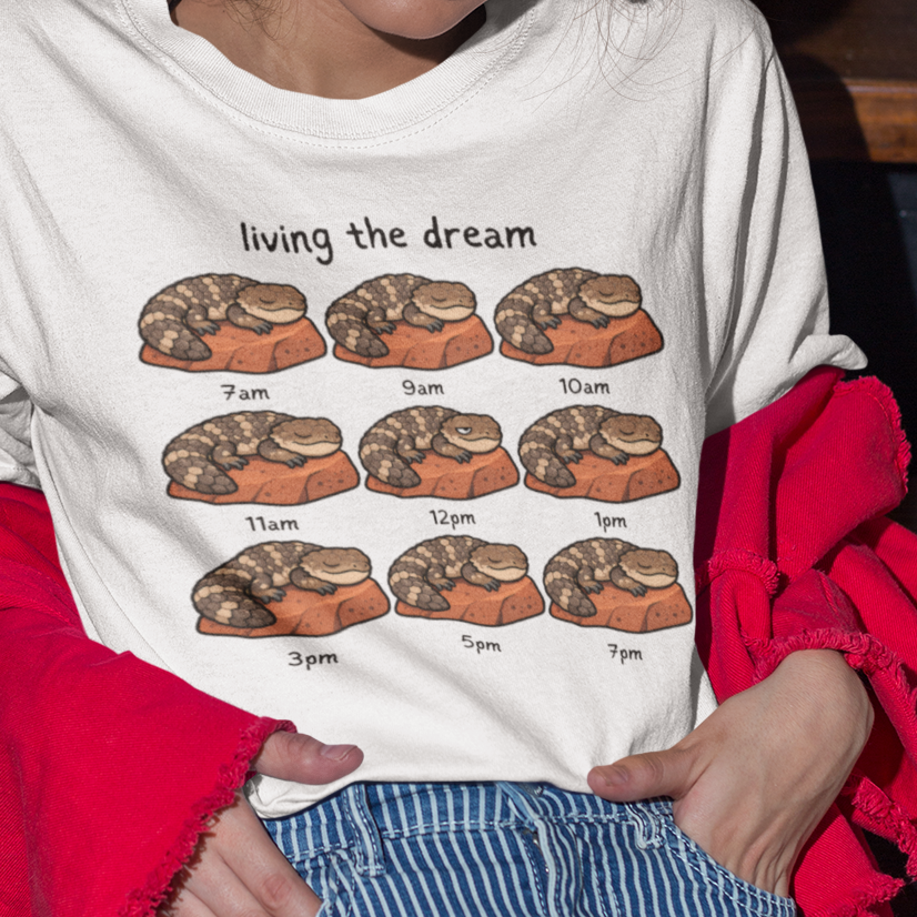 Shingleback T-Shirt, Sleepy Blue Tongue Lizard Shirt, Australian Reptile Tee, Reptile Keeper Gift, Shingleback Lizard Shirt