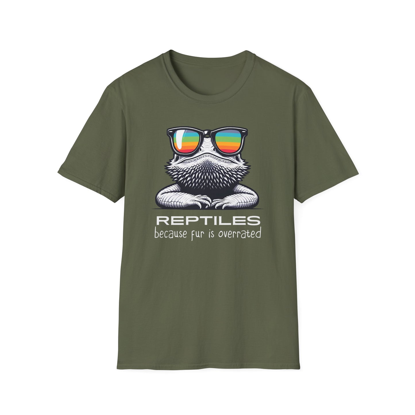 Reptile Lover T-Shirt, Bearded Dragon Shirt, Reptiles Because Fur Is Overrated Tee, Funny Lizard Shirt, Reptile Owner Gift