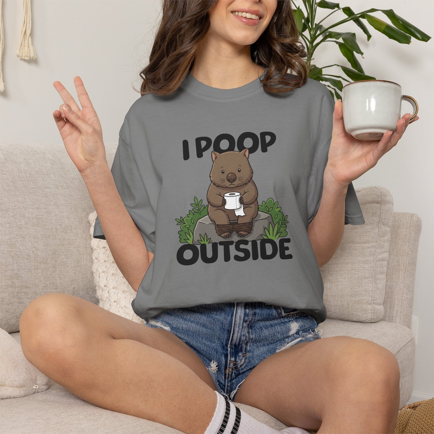 I Poop Outside Wombat Shirt, Funny Wombat T Shirt, Comfort Colors Camping Tee, Australian Wildlife Shirt, Outdoor Humor Gift