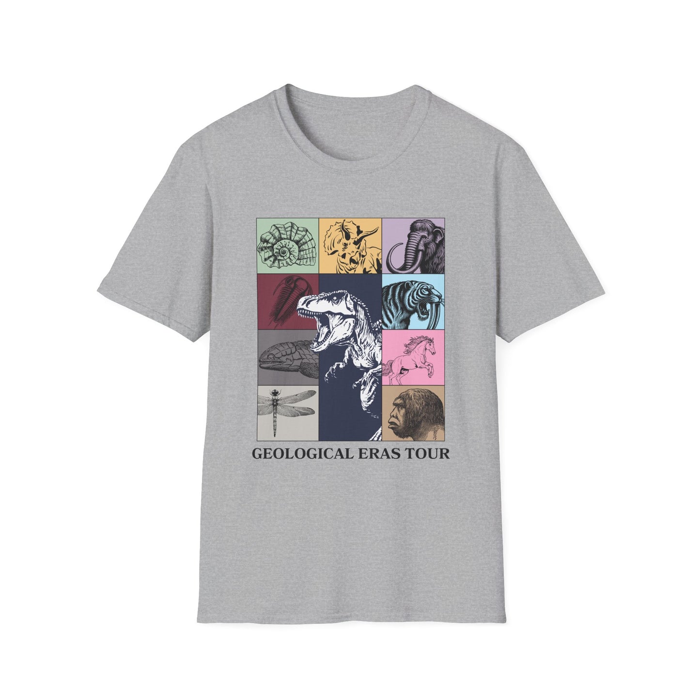 Geological Eras Tour T-Shirt, Prehistoric Animals Shirt, Evolution Timeline Tee, Dinosaur Shirt, Science Teacher Shirt, Paleontology Gift