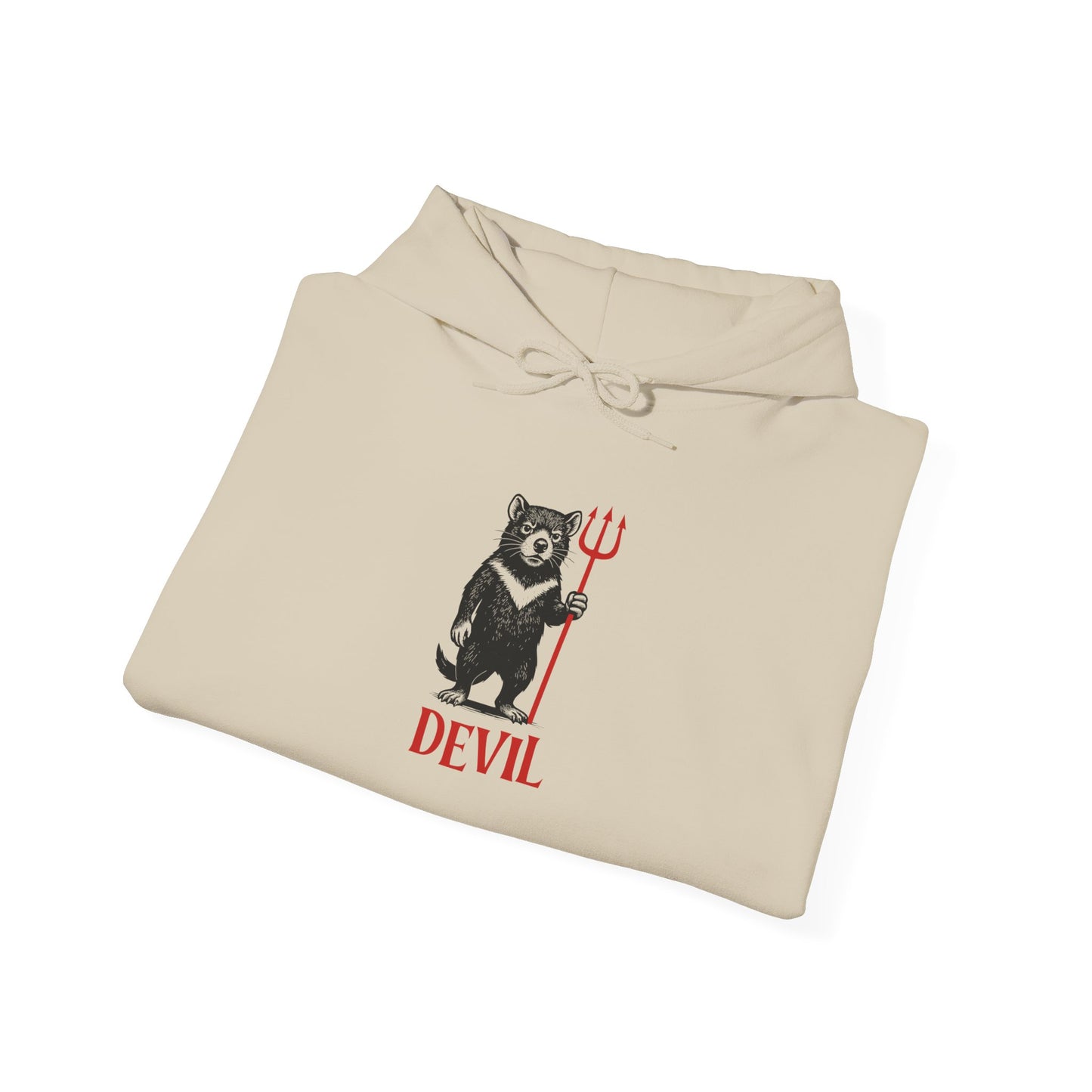 Tasmanian Devil Hoodie, Devil Hoodie, Funny Australian Animal Hoodie, Aussie Wildlife Hoodie, Gothic Animal Sweatshirt, Cryptid Style Hoodie, Tasmania Gift