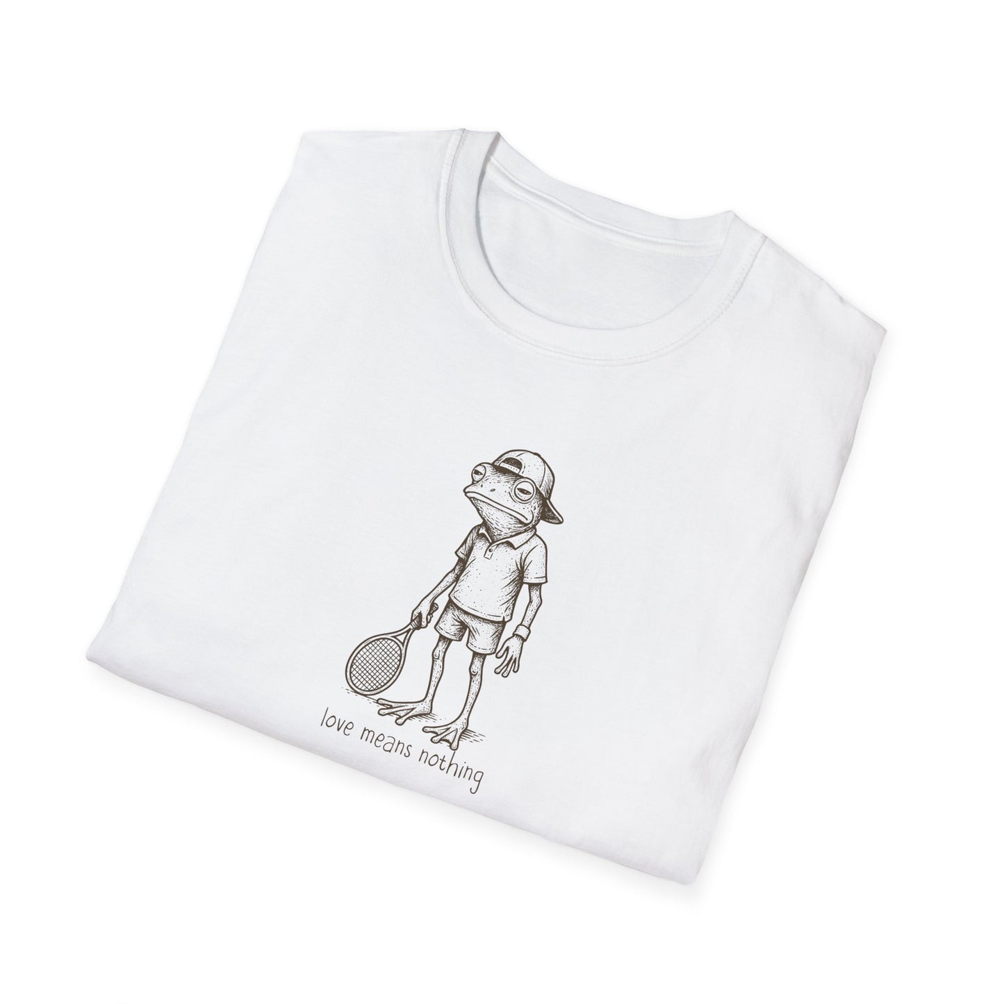 Tennis Frog T-Shirt, Love Means Nothing Tee, Frog Graphic Shirt, Vintage Frog T-Shirt, Funny Tennis Shirt, Frog Lover Gift, Tennis Player Tee