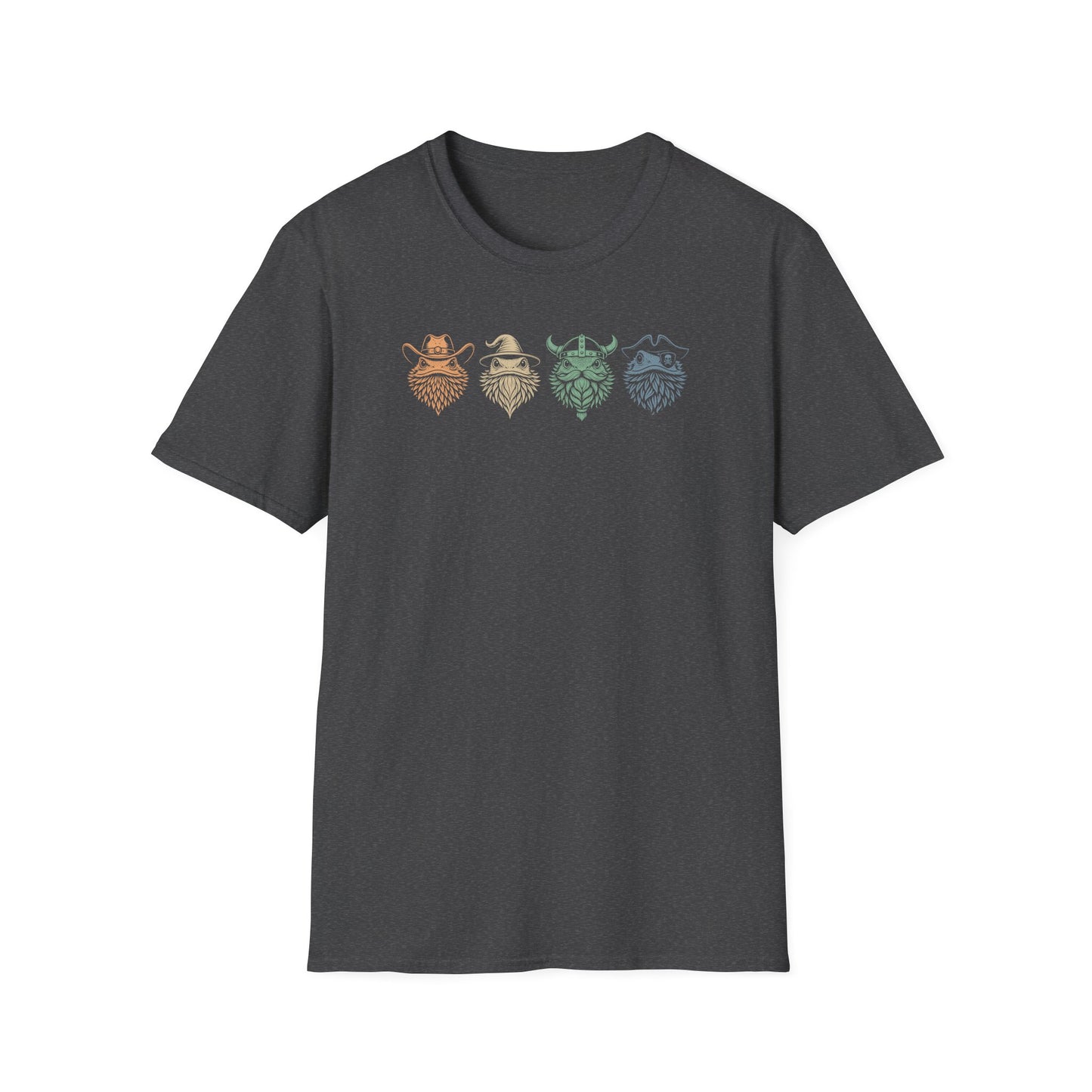 Whimsical Bearded Dragon T-Shirt Funny Reptile Shirt, Bearded Dragon Heads Tee, Cute Lizard Graphic, Herpetology Gift