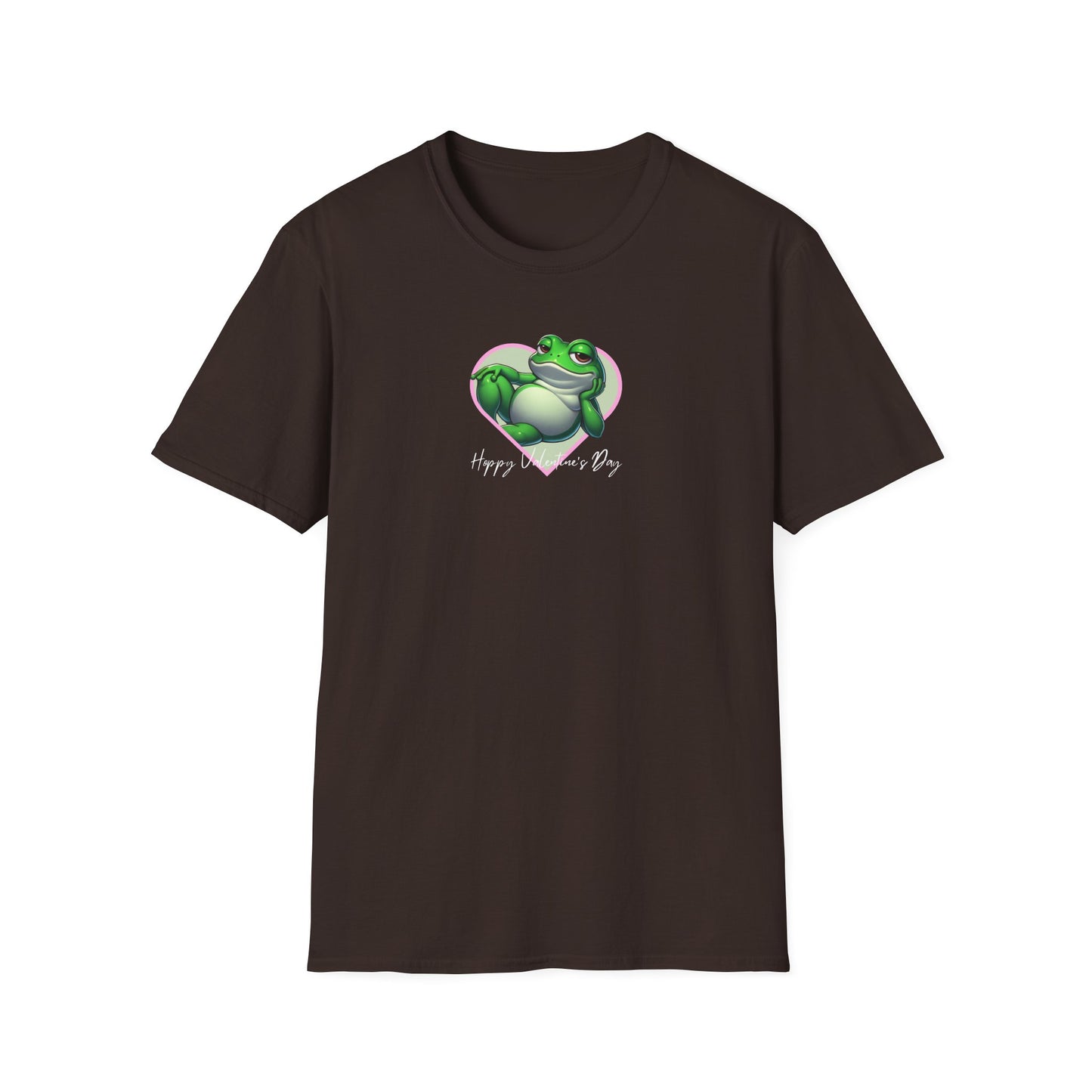 Frog Valentine T-Shirt, Happy Valentine’s Day Frog Shirt, Frog Lover Gift, Amphibian Heart Tee, Cute Animal Valentine Shirt