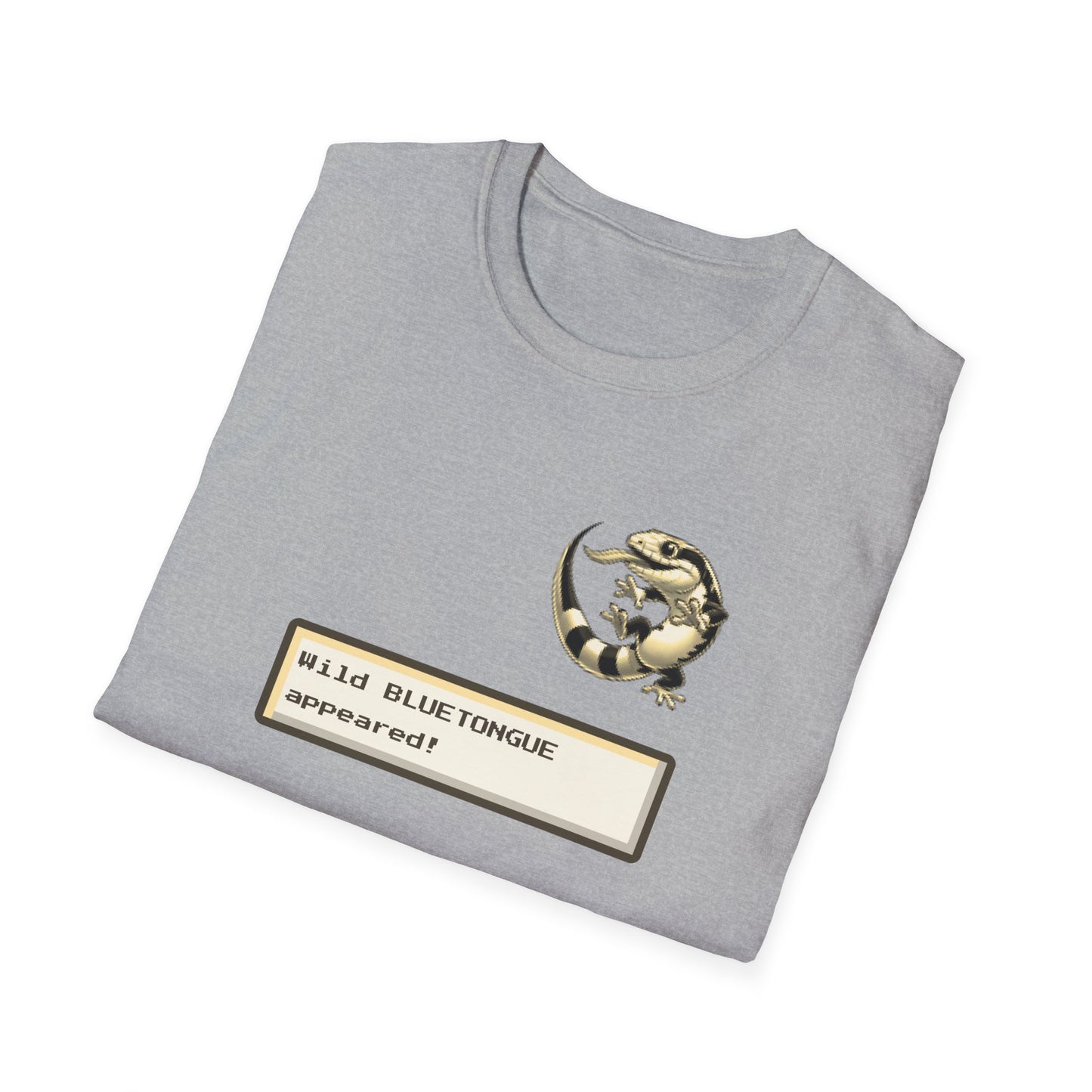 Blue Tongue Skink Gaming T-Shirt, Retro RPG Lizard Tee, Wild Bluetongue Appeared Shirt, Tiliqua Skink Gamer Tee, Reptile Lover Gift