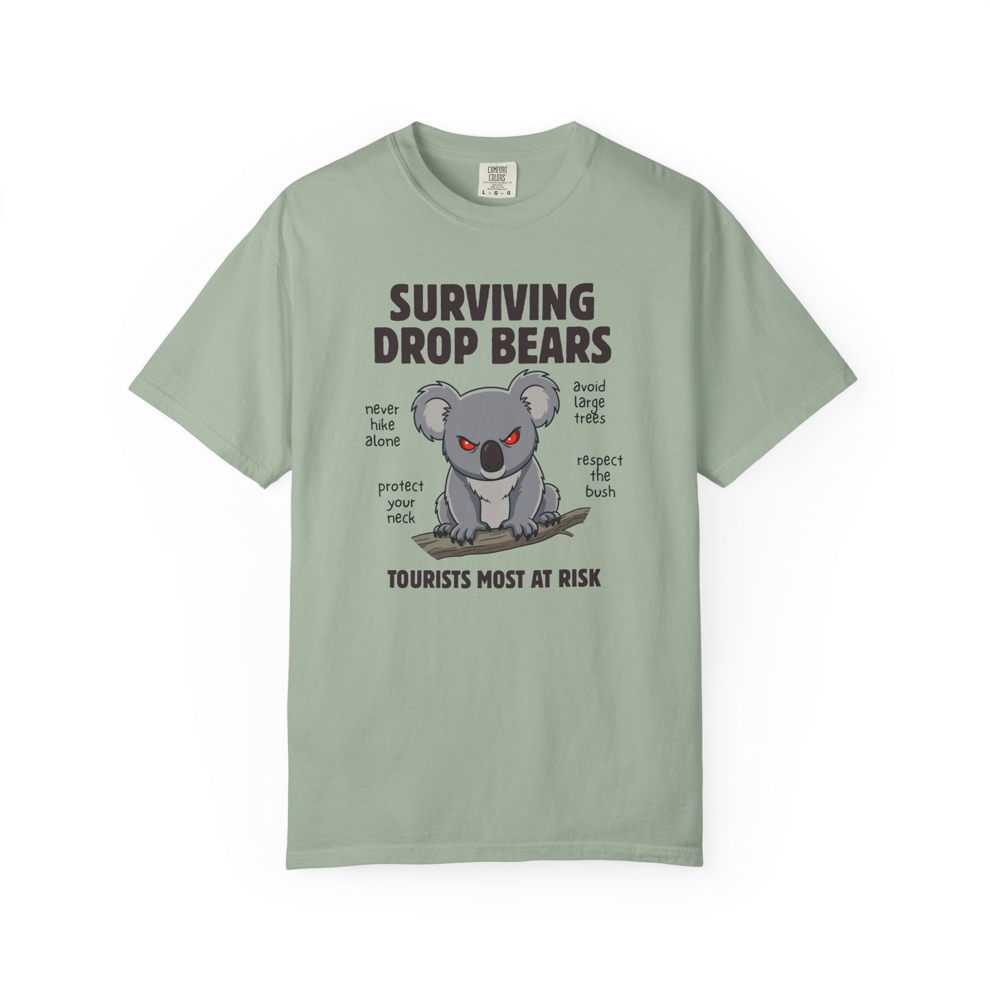 Surviving Drop Bears Shirt, Comfort Colors Hiking Tee, Funny Australian Wildlife Shirt, Drop Bear Tourist T Shirt, Camping Humor Tee