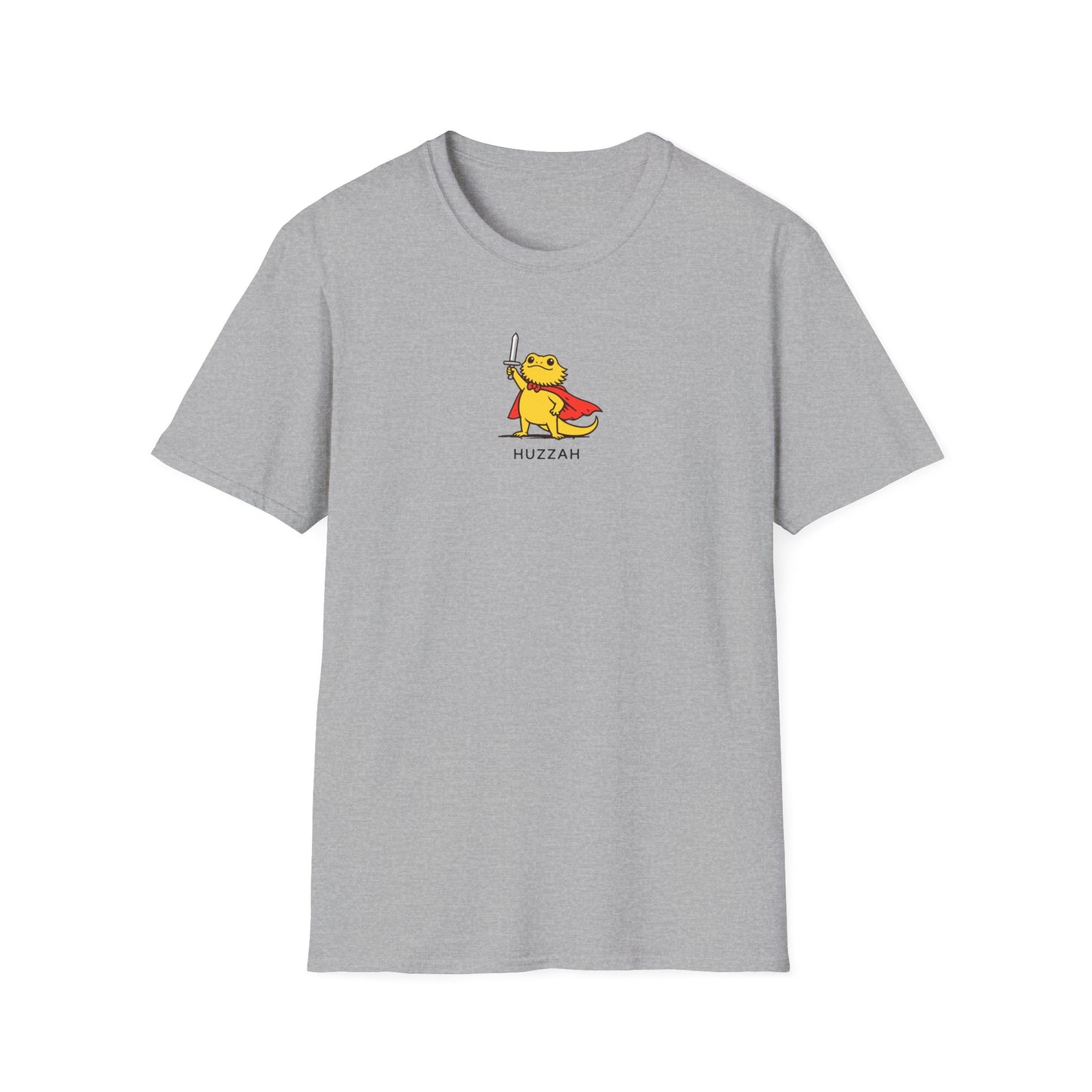 Huzzah Bearded Dragon T-Shirt, Funny Bearded Dragon Shirt, Cute Lizard Knight Tee, Reptile Lover Gift Shirt, Fantasy Lizard T-Shirt