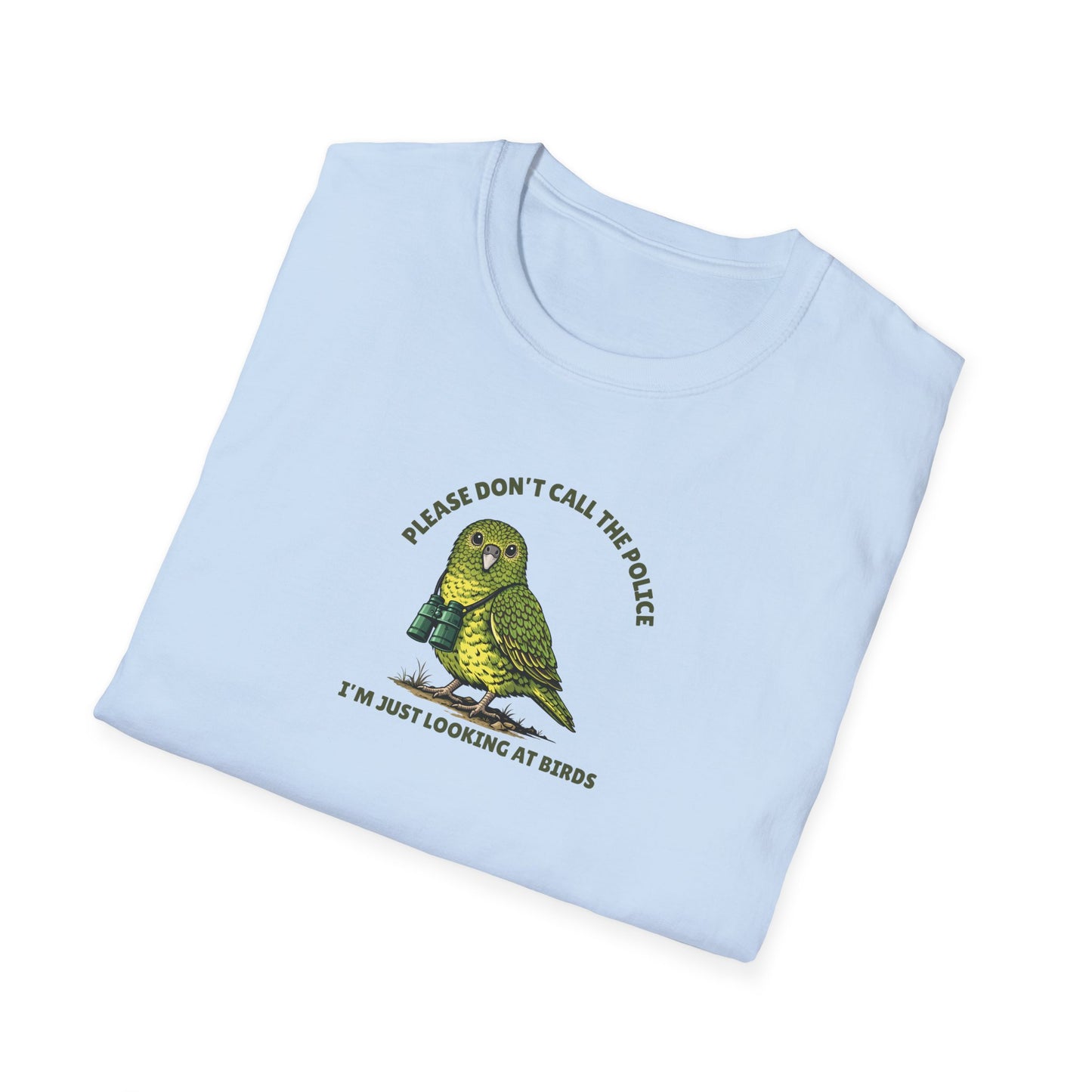 Night Parrot T-Shirt, Please Don’t Call The Police Shirt, Birdwatching Tee, Australian Bird Shirt, Bird Nerd Gift, Wildlife Graphic Tee