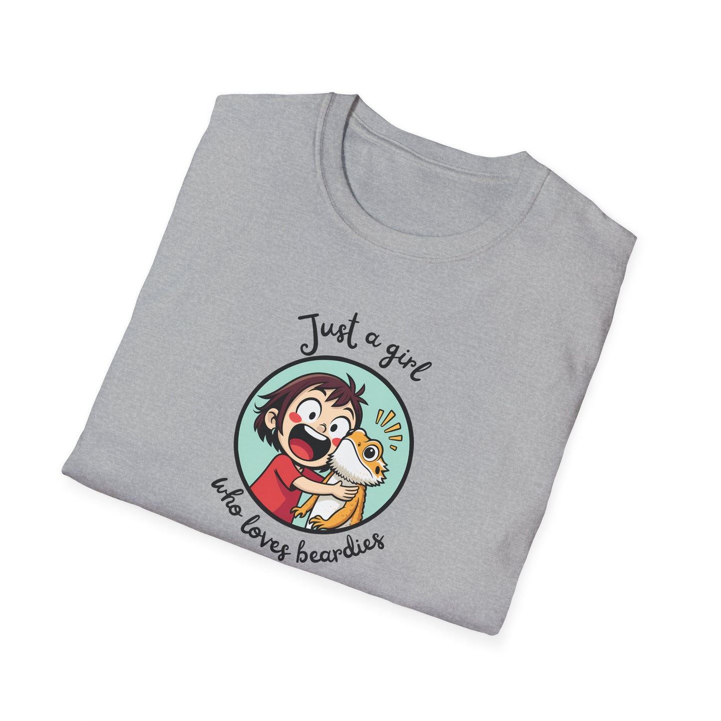 Just A Girl Who Loves Beardies T-Shirt, Bearded Dragon Shirt, Reptile Lover Tee, Beardie Mom Shirt, Cute Lizard T-Shirt, Reptile Keeper Gift, Australian Lizard Tee