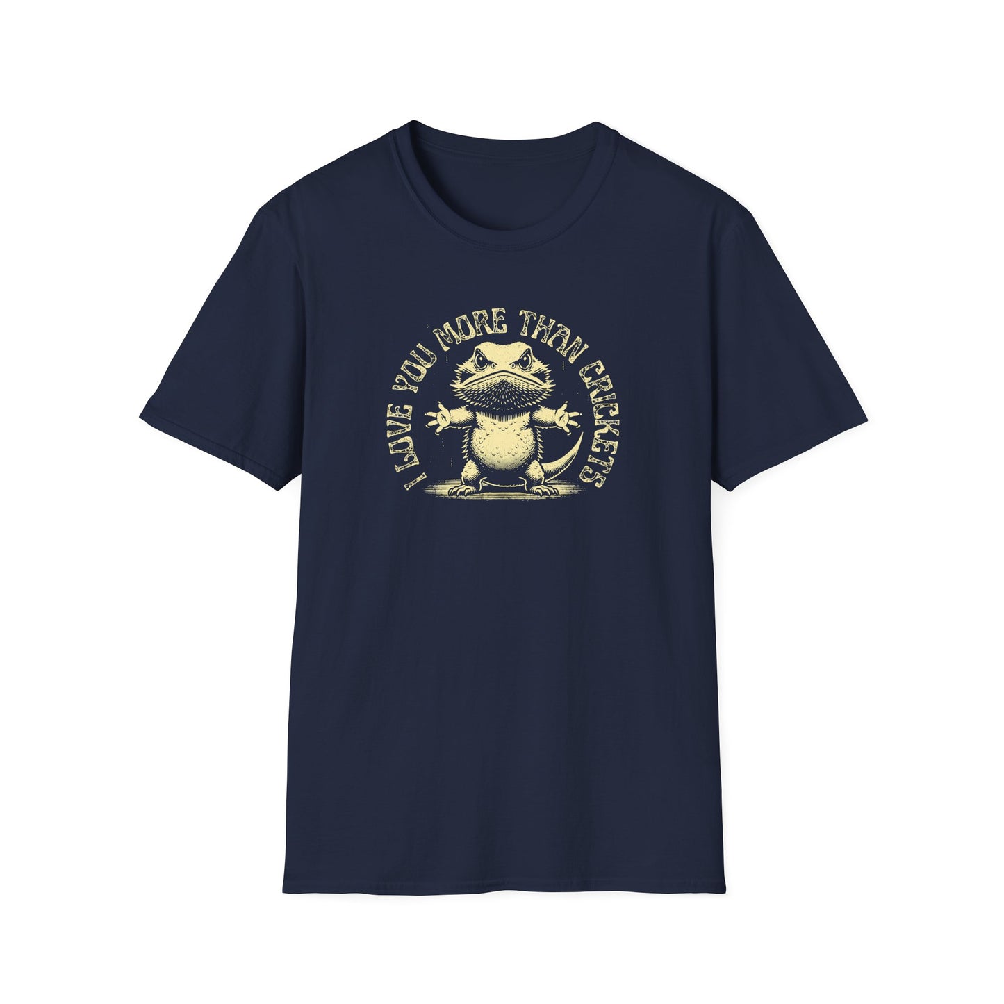 Bearded Dragon T-Shirt I Love You More Than Crickets, Funny Beardie Shirt, Reptile Lover Tee, Pogona Vitticeps Gift, Lizard Humor Shirt