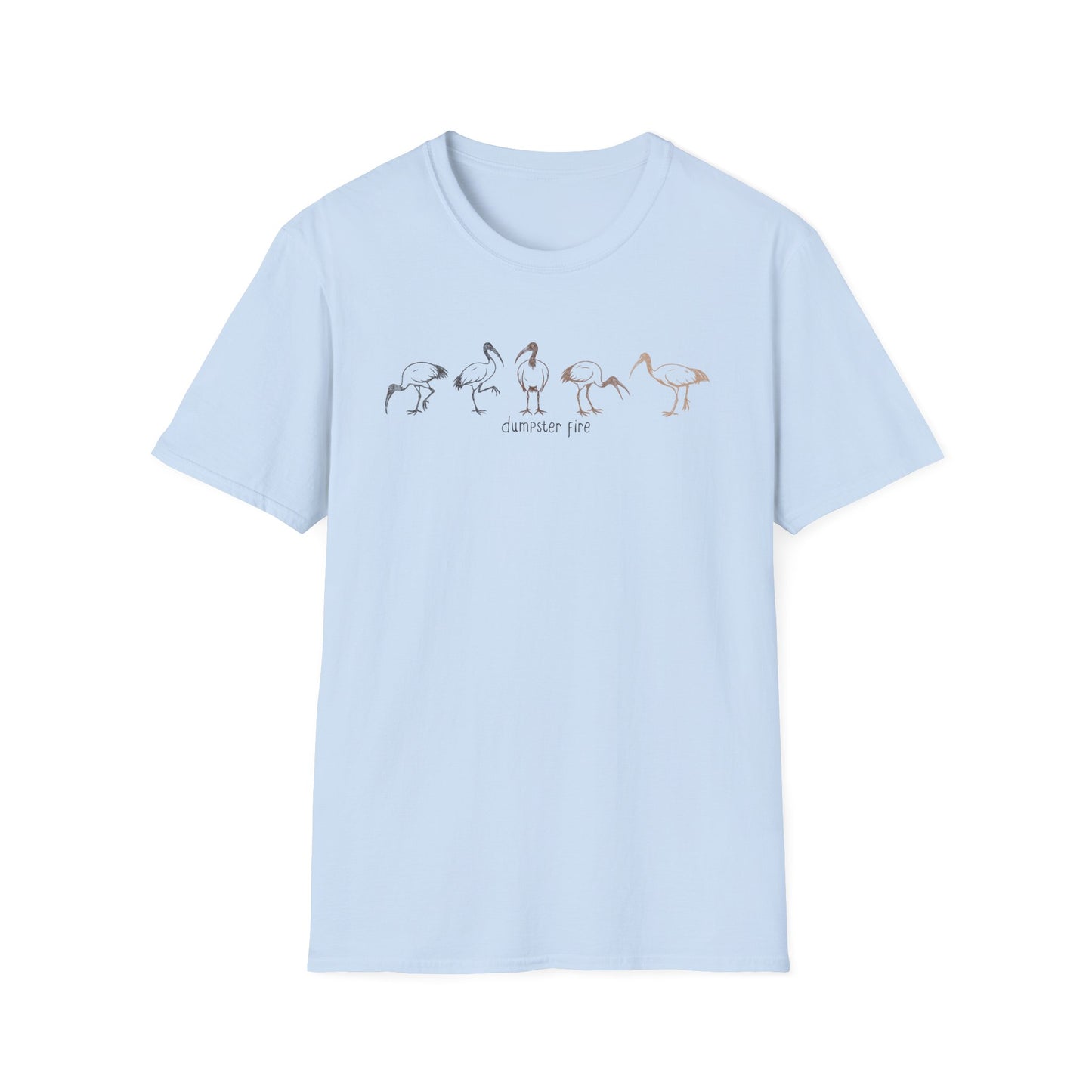 White Ibis T-Shirt, Dumpster Fire Bird Tee, Bin Chicken Shirt, Australian Bird T-Shirt, Ibis Graphic Tee, Aussie Wildlife Shirt