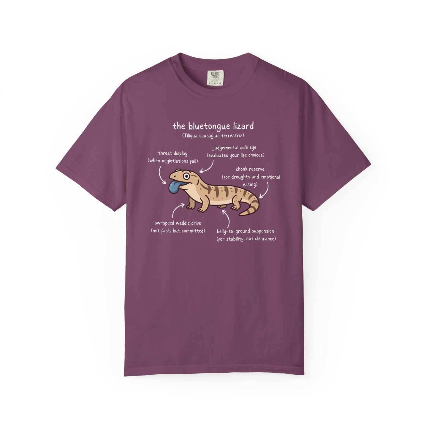 Anatomy of a Blue Tongue Lizard Shirt, Comfort Colors Reptile Tee, Funny Bluetongue Skink T Shirt, Australian Lizard Gift, Herpetology Shirt