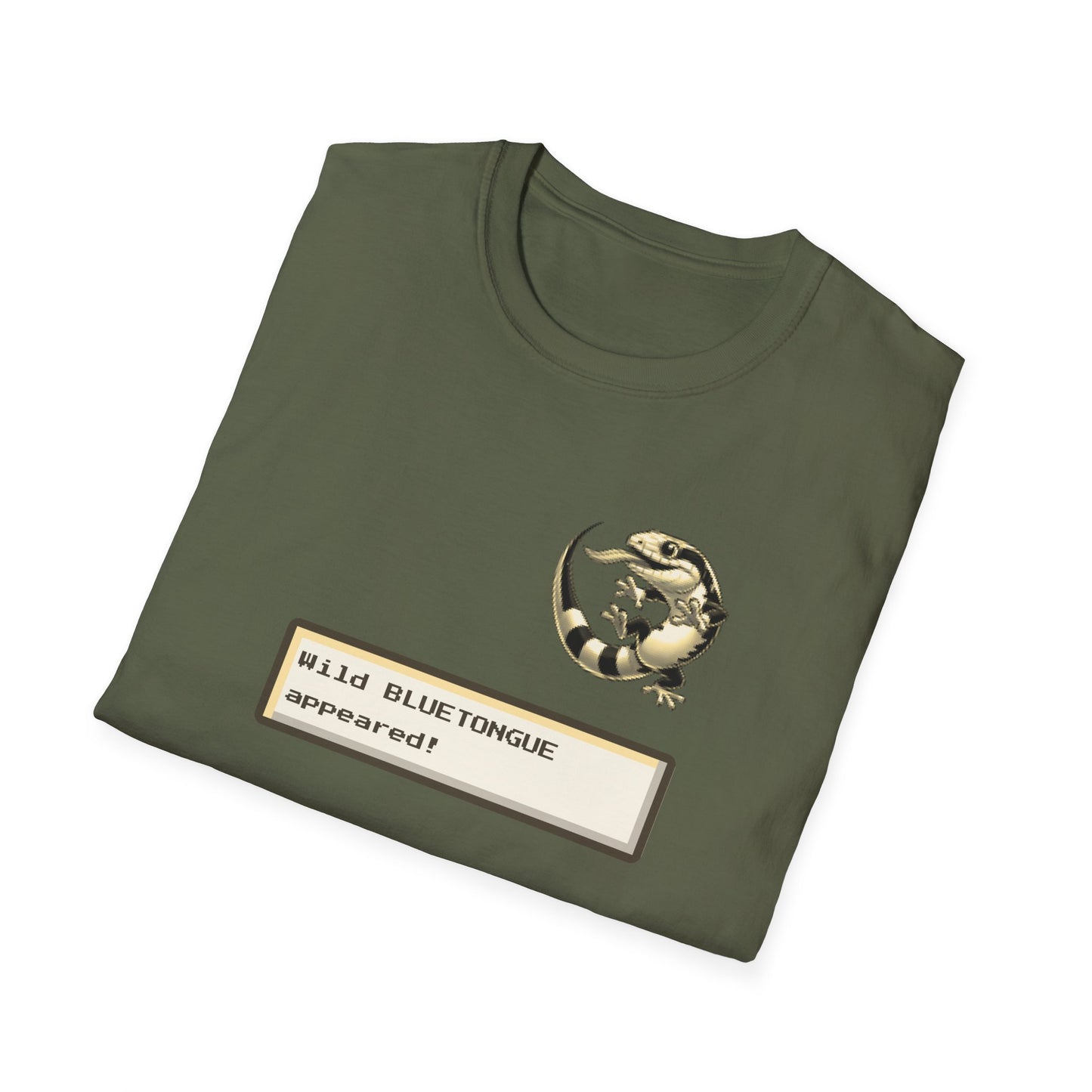 Blue Tongue Skink Gaming T-Shirt, Retro RPG Lizard Tee, Wild Bluetongue Appeared Shirt, Tiliqua Skink Gamer Tee, Reptile Lover Gift