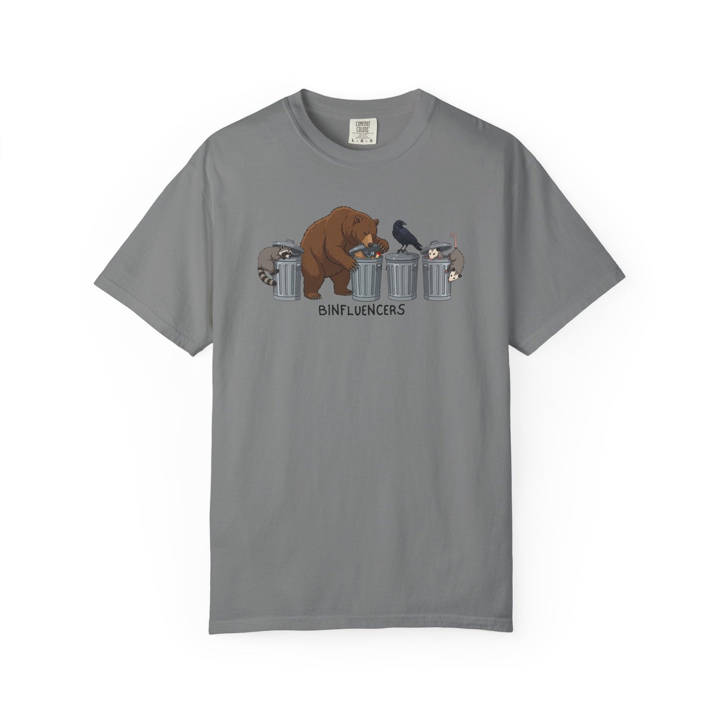 Binfluencers Shirt, Funny Animal T Shirt, Comfort Colors Dumpster Animal Tee, Raccoon Bear Opossum Crow Shirt, Urban Wildlife Graphic Tee