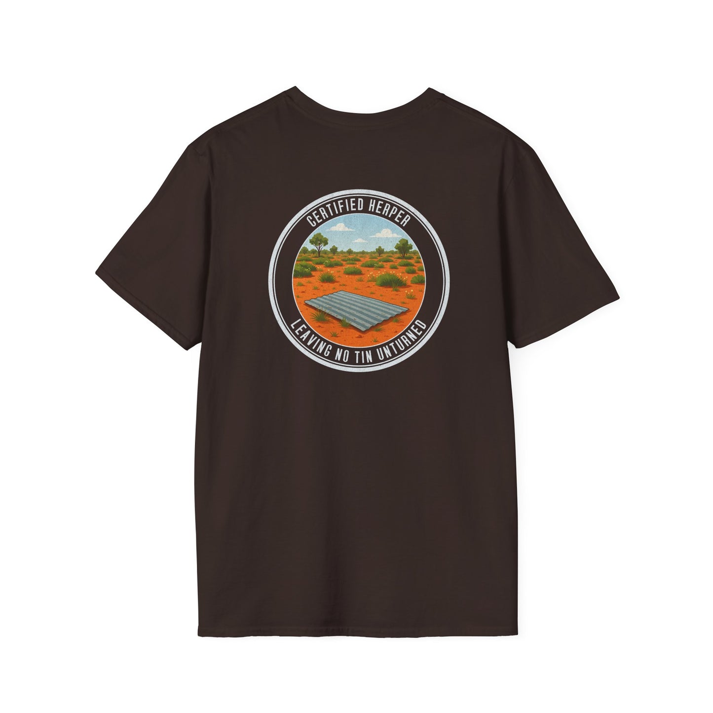 Certified Herper T-Shirt, Double Sided Herping Shirt, Tin Flipping Australia Tee, Reptile Lover Gift, Field Herping Graphic Shirt