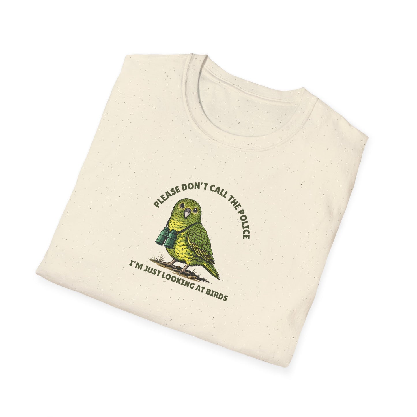 Night Parrot T-Shirt, Please Don’t Call The Police Shirt, Birdwatching Tee, Australian Bird Shirt, Bird Nerd Gift, Wildlife Graphic Tee